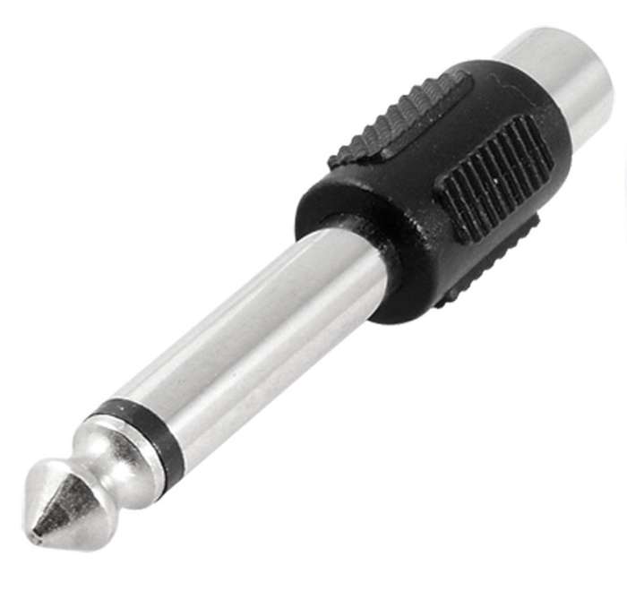 6.35mm Mono Plug to RCA Jack Adapter
