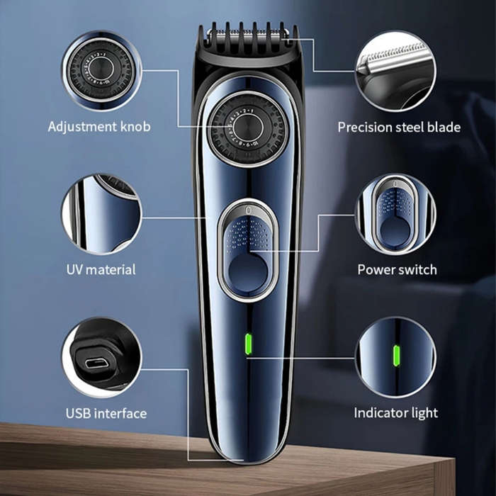Smart Rechargeable Hair Trimmer With 10 Level Adjustment
