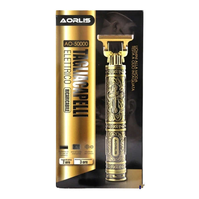Gold Ceramic Portable Rechargeable Hair Trimmer