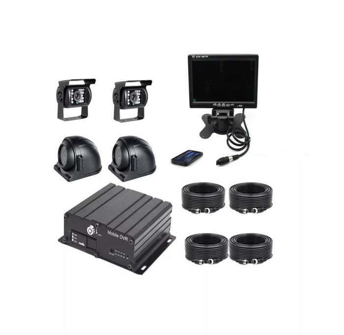 4 Channel Mobile SDVR Vehicle CCTV Kit with G-Sensor, Wifi, 4g, GPS, 256gig