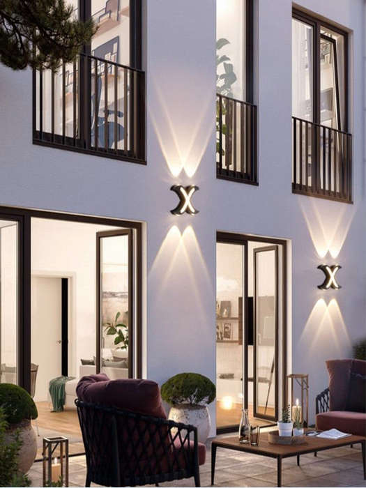 4 LED 7W X Shaped 3000K Wall Lamp