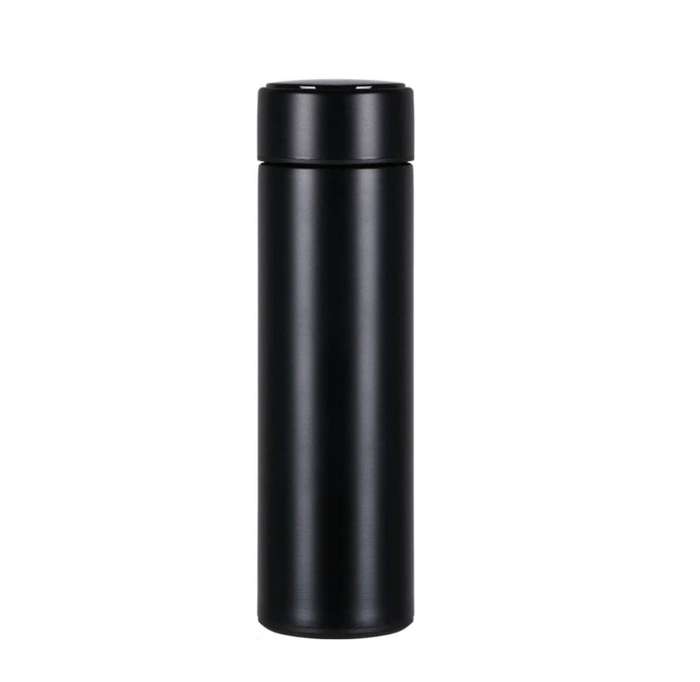 Stainless Steel Vacuum LED Temperature Display Smart Water Cup - Black