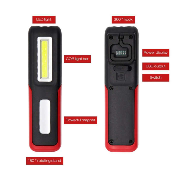 USB Rechargeable Magnetic Emergency Light