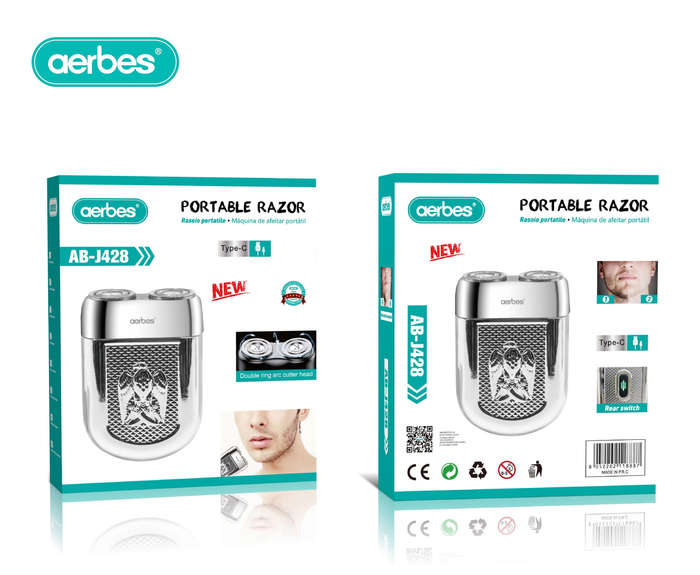 Portable Double-head Rotary Hair Shaver