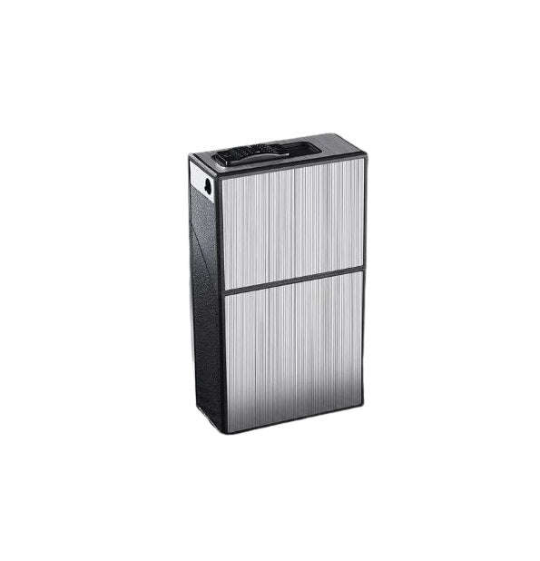 Cigarette 20 Pack Case With Rechargeable Lighter And Gas Lighter