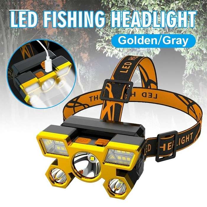 Rechargeable 4 Sided 9 LED Headlamp