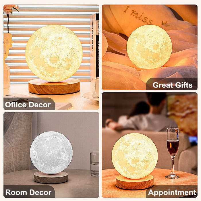 3D 18cm Rotating Moon Lamp With Remote Control