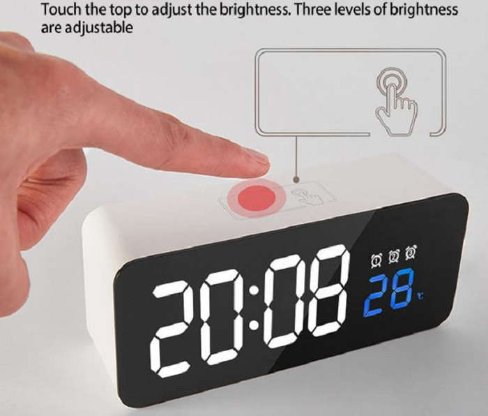 Rechargeable 1200mah Digital Alarm Clock
