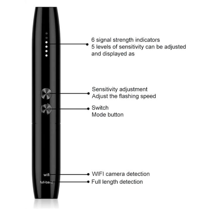 WT09 IR Camera Lens Detector Wireless Signal Detect  Device Finder Anti-tracking GPS Radar Radio ...