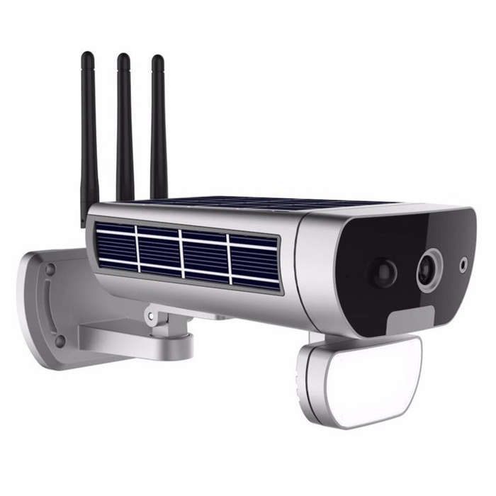T8 1080P Full HD Solar Battery Ultra Low Power Sound Light Alarm Network Camera, Support Motion D...