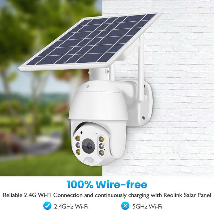 T16 1080P Full HD Solar Powered WiFi Camera, Support PIR Alarm, Night Vision, Two Way Audio, TF C...