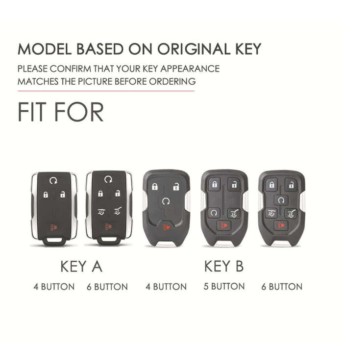For Chevrolet GMC / Colorad 4-button C159 Car Key Leather Protective Case, 4-button