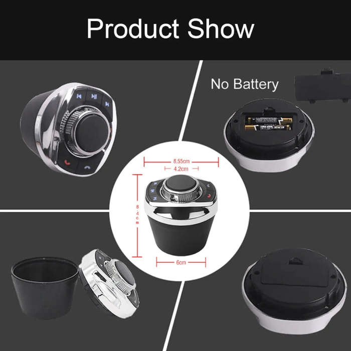 Multifunctional Car Cup Holder Wireless Knob Button Steering Wheel Button Remote Control without ...