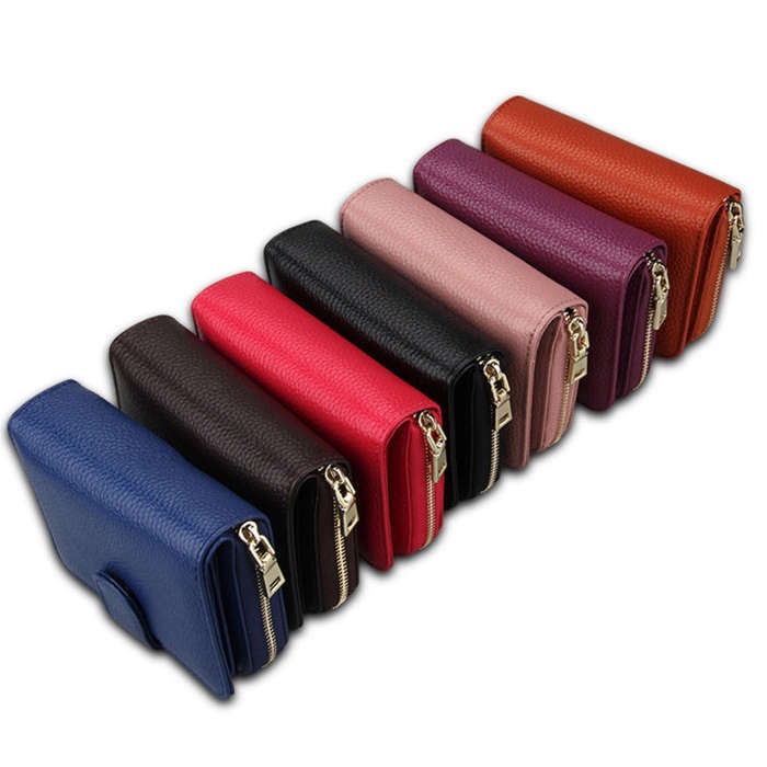 KB132 Female Style Full Grain Cow Leather Multifunctional RFID Wallet/ Card Bag/ Driving License ...