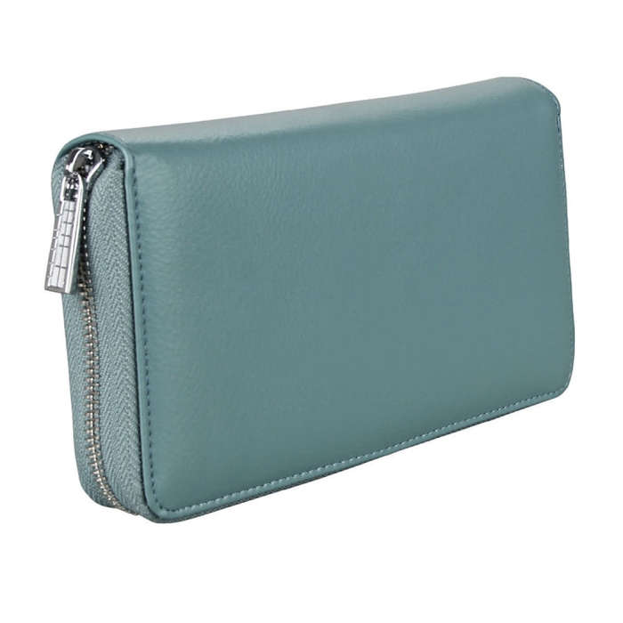 Antimagnetic RFID Large Capacity Long Style Genuine Leather Passport Package / Multifunctional an...