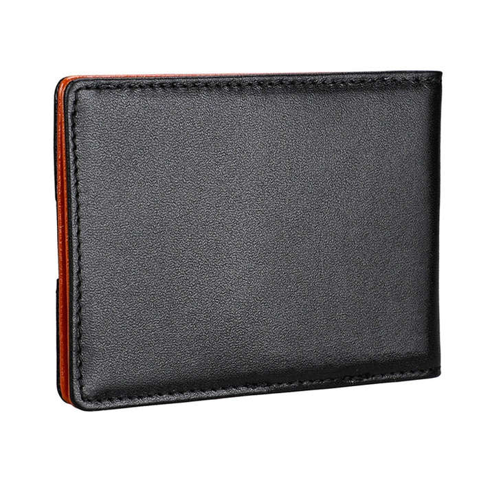 9601 Antimagnetic RFID Mini Crazy Horse Texture Leather Wallet Billfold, 9601