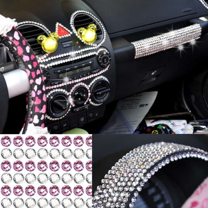 4mm Glitter Crystal Diamond Decoration / Shining Rhinestone Sticker for Car Sticker & Cell Phone ...