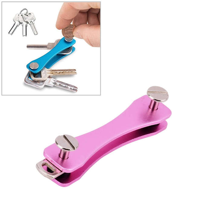 Portable Metal Key Storage Clip, (Black), (Orange), (Pink), (Green), (Grey), (Blue), (Red)