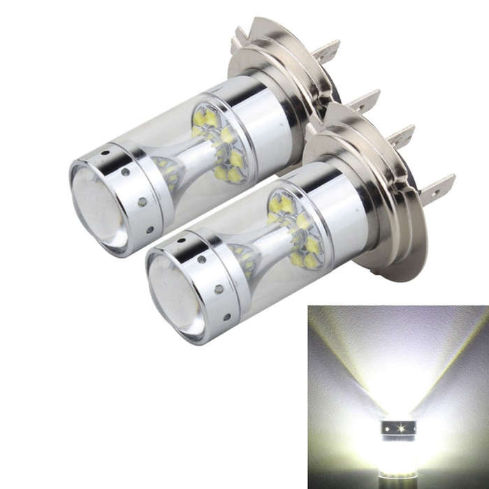 2 PCS H7 60W 1200 LM 6000K Car Fog Lights with 12 CREE XB-D LED Lamps, DC 12V, H7