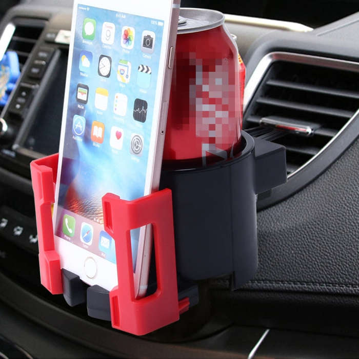 SHUNWEI SD-1026 Car Auto Multi-functional ABS Air Vent Drink Holder Bottle Cup Holder Phone Holde...