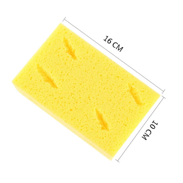 Car Care Wear-resistant Brown Soft Sponge Car Wash Cleaning Pad(Yellow), 5 PCS Wash Cleaning Pad(...