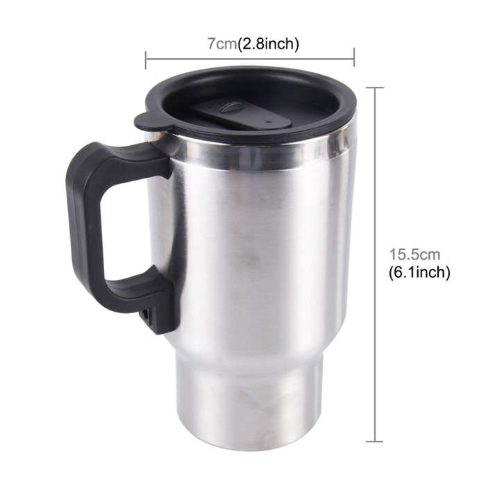 Stainless Steel Electric Smart Mug 12V Car Electric Kettle Heated Mug Car Coffee Cup With Charger...