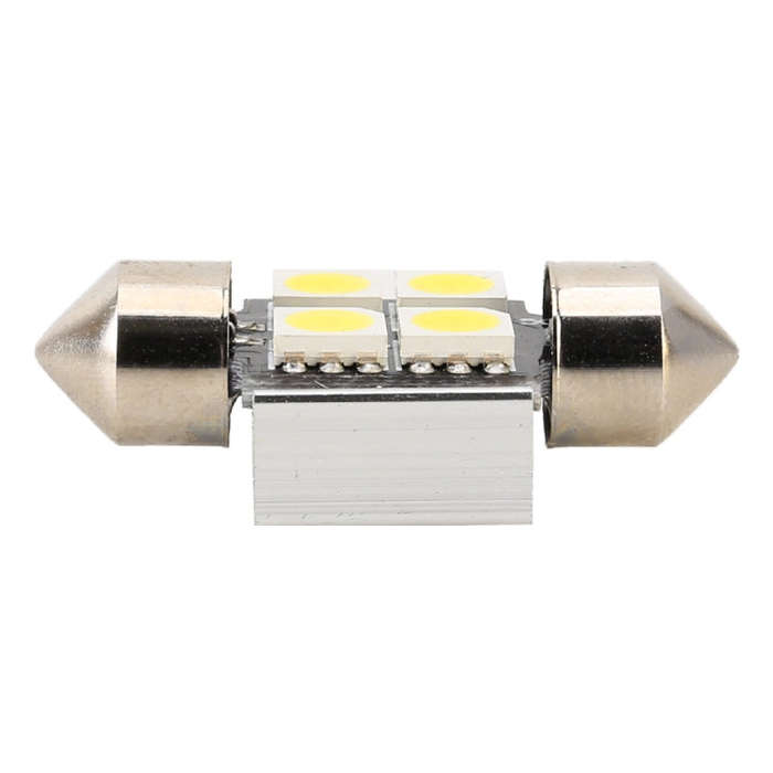 10 PCS 31mm DC12V / 2W / 7000K / 80LM 4LEDs SMD-5050 Car Reading Lamp, 31mm, 4LEDs SMD-5050