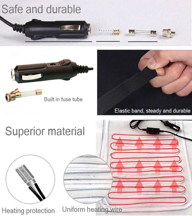 12V Winter Warmer Car Seat Electrical Heating Cushion Pad, Heating Cushion Pad