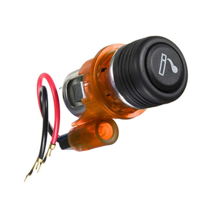 Car 10A 12V European Standard Cigarette Lighter Full Assembly with Light