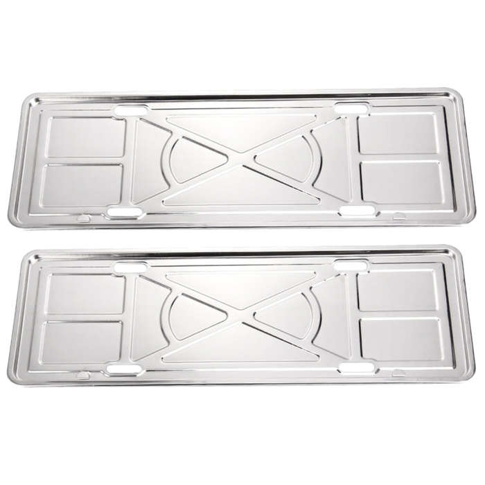 2 PCS Car License Plate Aluminium Alloy Bracket Frame Holder Stand Mount(Silver), Aluminium Alloy...