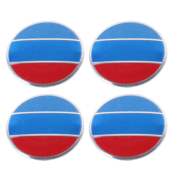 4 PCS National Flag Metal Car Sticker Wheel Hub Caps Centre Cover Decoration, National Flag