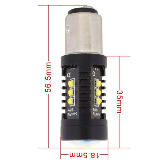 2 PCS MZ 10W 1080LM 5500K 1157 12 XB-D LED Car Brake Lights BAY15D Reverse Lamps Car Tail Parking...