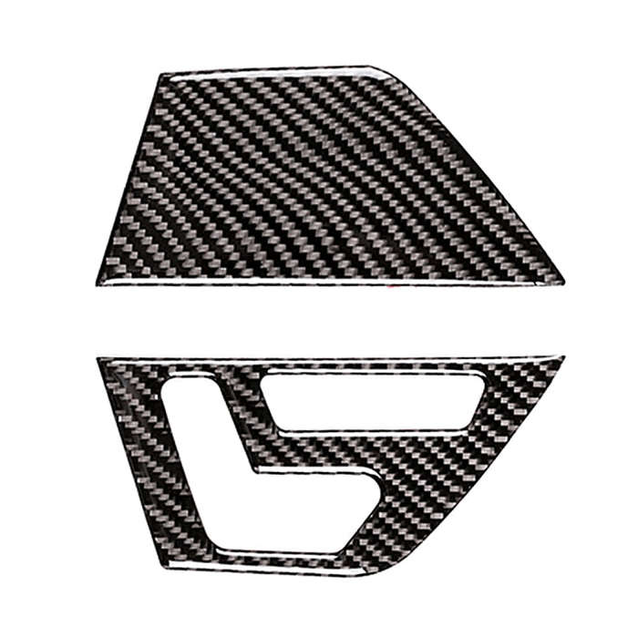 2 PCS Car Front Door Seat Adjustment Frame Carbon Fiber Decorative Sticker for Mercedes-Benz W204...