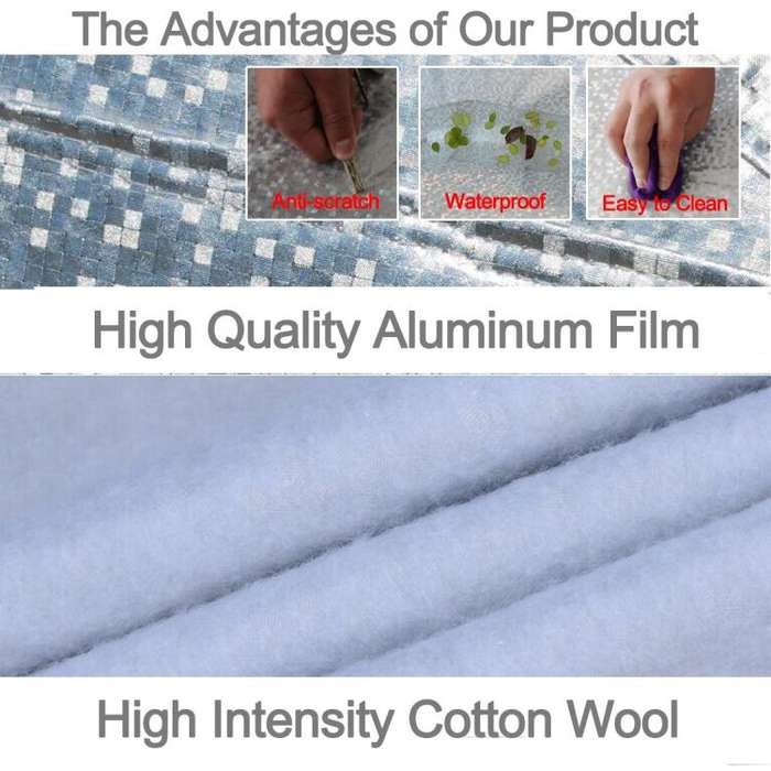 Aluminum Film PEVA Cotton Wool Anti-Dust Waterproof Sunproof Anti-frozen Anti-scratch Heat Dissip...