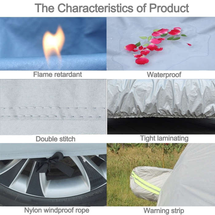 Oxford Cloth Anti-Dust Waterproof Sunproof Flame Retardant Breathable Indoor Outdoor Full Car Cov...