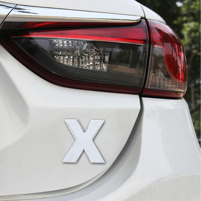 Car Vehicle Badge Emblem 3D English Letter Self-adhesive Sticker Decal, Size: 4.5*4.5*0.5cm, Z, L...