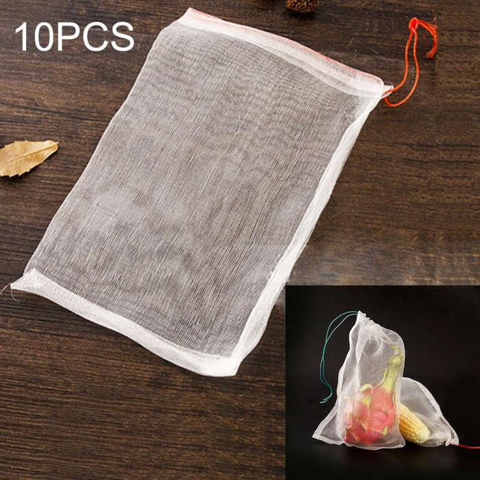 10 PCS Nylon Mesh Bag Garden Seeds Fruits Pest Control Bags Vegetable Vineyard Anti Bird Net Pest...