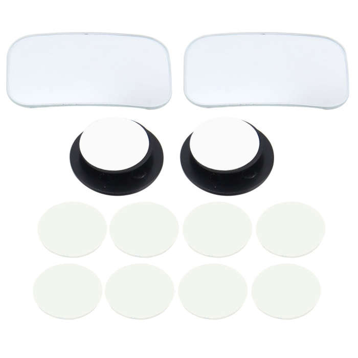3R-054 2 PCS Car Truck Square Blind Spot Rear View Wide Angle Mirror Blind Spot Mirror 360 Degree...