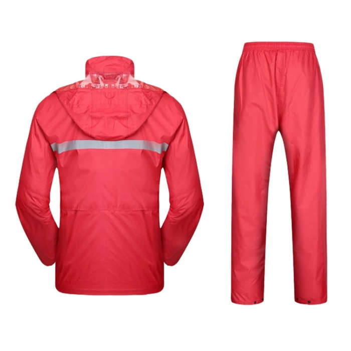 Durable Reflective Motorcycle Split Raincoat Pants Riding Bicycle Electric Bike Windproof Waterpr...