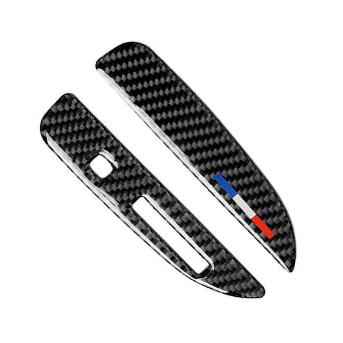 2 PCS Car USA Color Carbon Fiber Gearshift Panel Decorative Sticker for Ford Mustang 2015-2017, L...