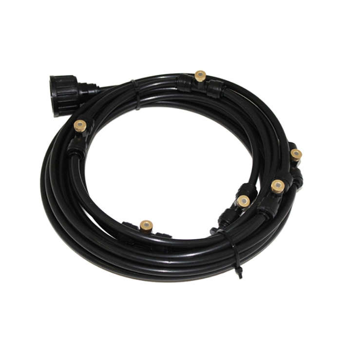 Outdoor Lawn Garden PE Hose Mist Watering Line Misting Cooling System with 21 x Mist Nozzles, Len...