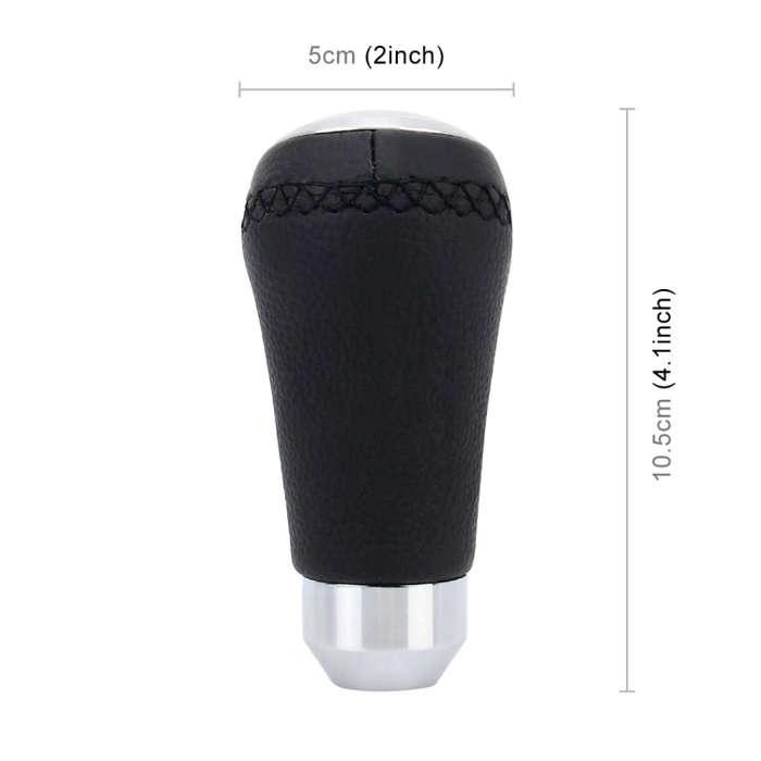 Universal Car Modified Shifter Black Leather Lever Manual 5-Speed Gear Shift Knob, 5-Speed Gear S...