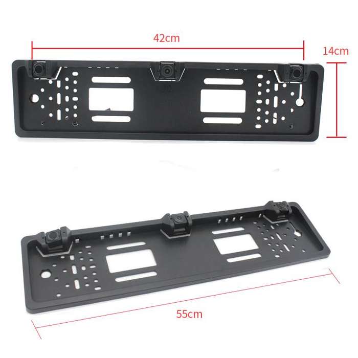 PZ600-L Europe Car License Plate Frame Rear View Camera Visual Rear View Parking System with 2 Re...