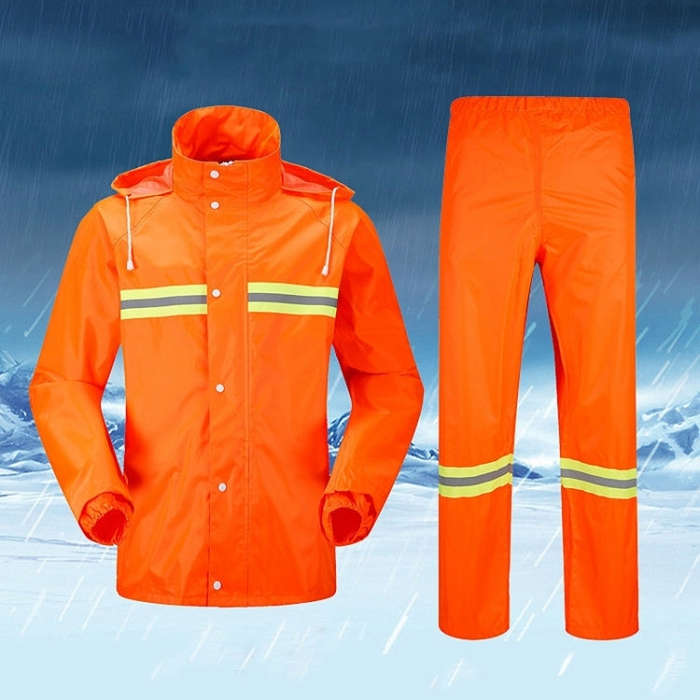 Adult Split Reflective Raincoats Rain Pants Cleaners Waterproof Clothes Labor Insurance Safety Sa...