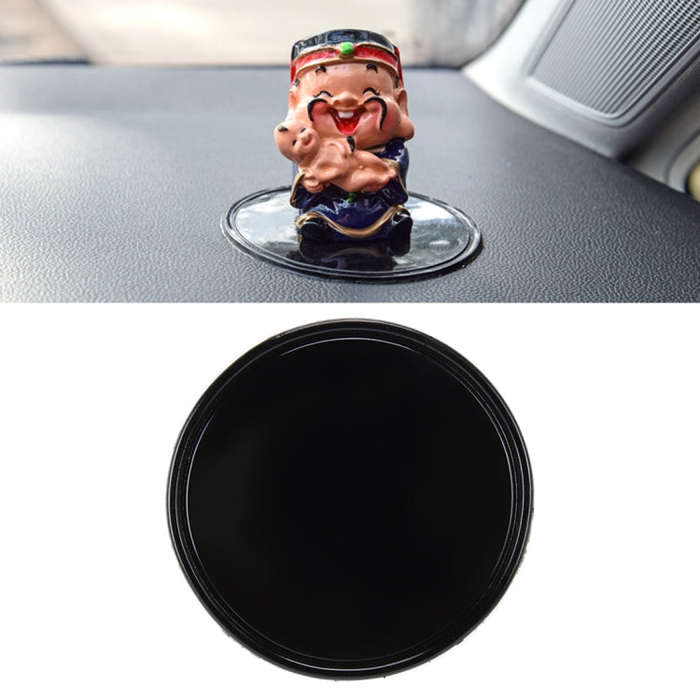 Car Auto Round Soft Rubber Dashboard Anti-slip Pad Mat for Phone / GPS/ MP4/ MP3, Diameter: 8cm, ...