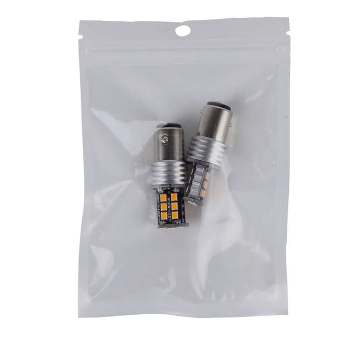2 PCS 1157/BAY15D 3W 15 SMD-3528-LEDs Car Turn Light, DC 12V, 1157/BAY15D 3W