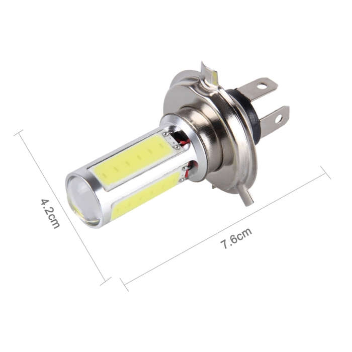 2 PCS H4 20W 1250LM 6000K 5 COB LEDs Car Fog Lights, DC 12V, H4 (White Light)