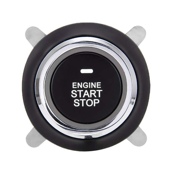 Smart Car Switch Car Engine Start Stop Switch Car Push Start Switch, with RFID Alarm System, Blue...