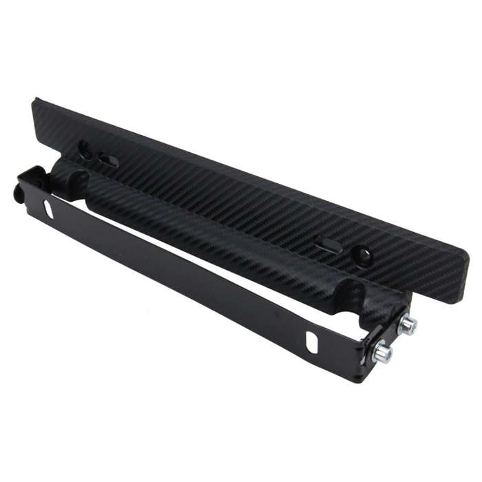 Car License Double Adjust Carbon Number Plate Adjustable Carbon Lead Plate Frame Holder Universal...