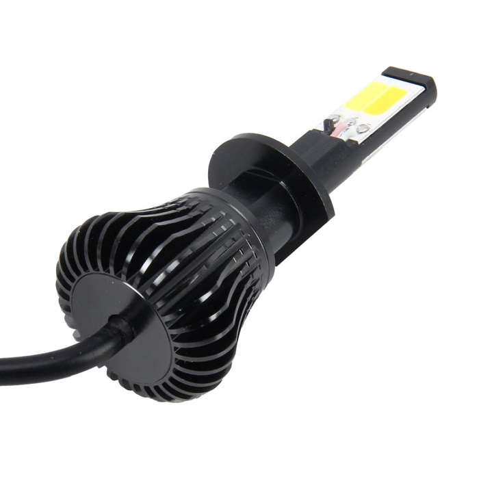 2 PCS H1 DC 12V 6W 6000K+3500K Car LED Fog Lights with Double-sided COB Lamps (White Light+Yellow...
